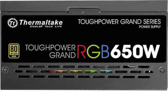 Thermaltake Toughpower Grand RGB Sync Edition 650W Black Computer Power Supply Full Modular 80 Plus Gold