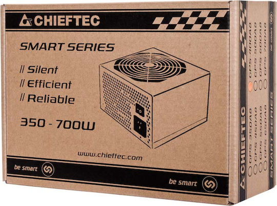 Chieftec Smart Series 600W Μαύρο Τροφοδοτικό Υπολογιστή Full Wired