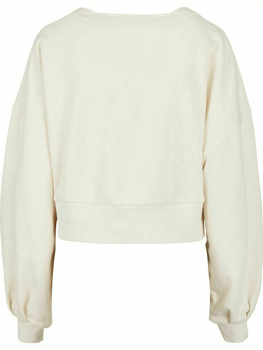 Short Women's Knitted Cardigan White Sand