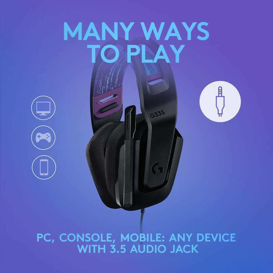 Logitech G335 Over Ear Gaming Headset with Connection 3.5mm