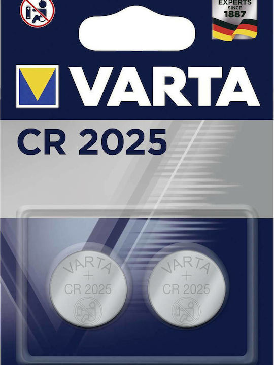 Varta Professional Electronics Μπαταρίες Λιθίου Ρολογιών CR2025 3V 2τμχ
