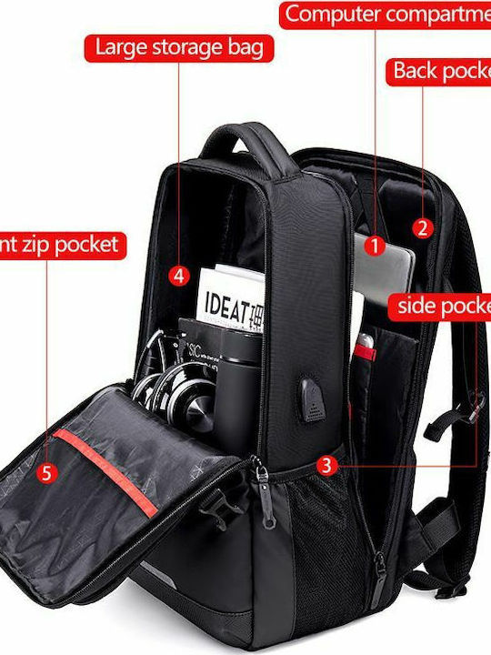 Arctic Hunter Golden Wolf GB00444 Waterproof Backpack Backpack for 15.6" Laptop Black