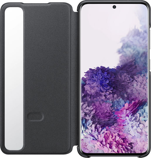 Samsung Clear View Cover Book Synthetic Leather / Plastic Black (Galaxy S20)
