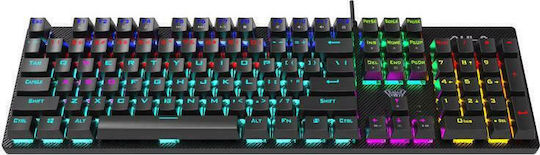 Aula Retribution Gaming Mechanische Tastatur mit Benutzerdefiniert Blau Schaltern und RGB-Beleuchtung (Griechisch)