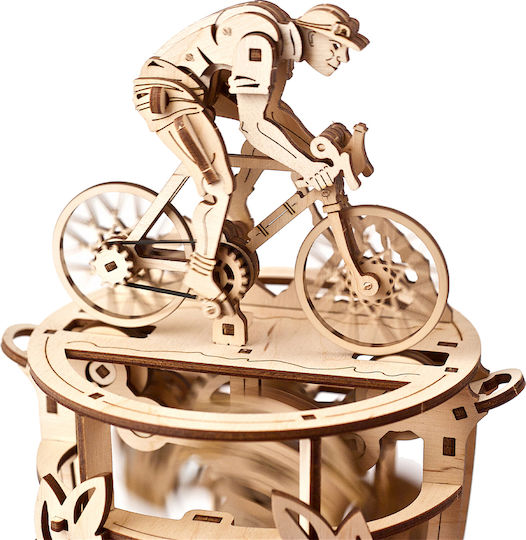 Ugears Jucărie de Construcție din Lemn Dispozitiv Mecanic Ciclist pentru Copii 8++ Ani