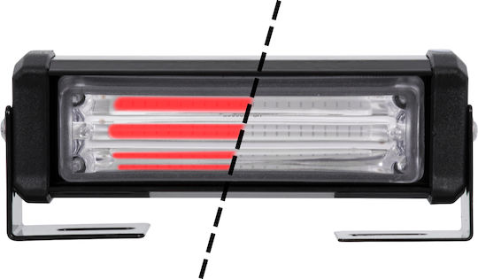 GloboStar Pro Series Waterproof Car Lightbar Police Vehicle Marking Bars for Cars & Trucks 13 Lighting Programs 4pcs LED 10 - 30V 13cm - Red / Blue