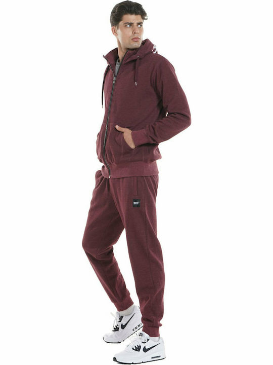 Ζακέτα με Κουκούλα Maroon