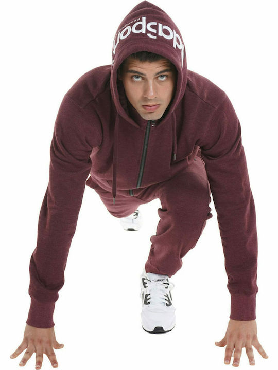 Ζακέτα με Κουκούλα Maroon