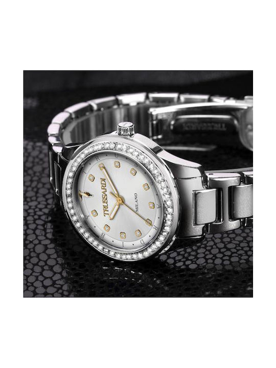 Trussardi T Sky Uhr mit Silber Metallarmband