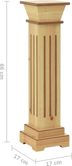 vidaXL Plant Stand Wooden Brown 17cmx17cmx66cmcm.