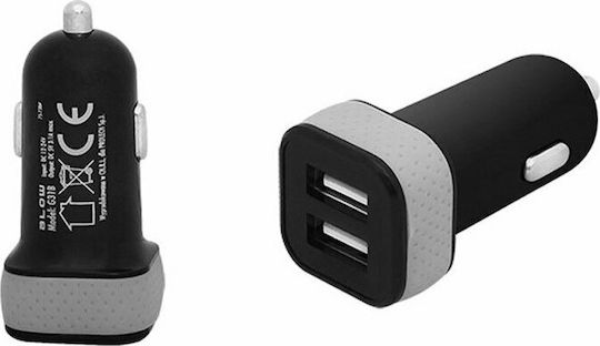 Blow Φορτιστής Αυτοκινήτου 15W 3.1A με Θύρες: 2xUSB Μαύρος