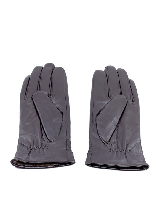 Men's Leather Touch Gloves Brown 1014
