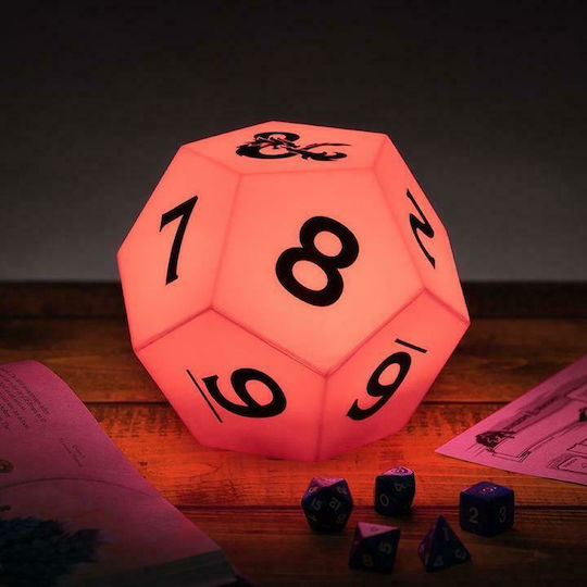 Paladone Детско Декоративно Осветление Dungeons & Dragons с Промяна на Цветовете Бял 12x12см
