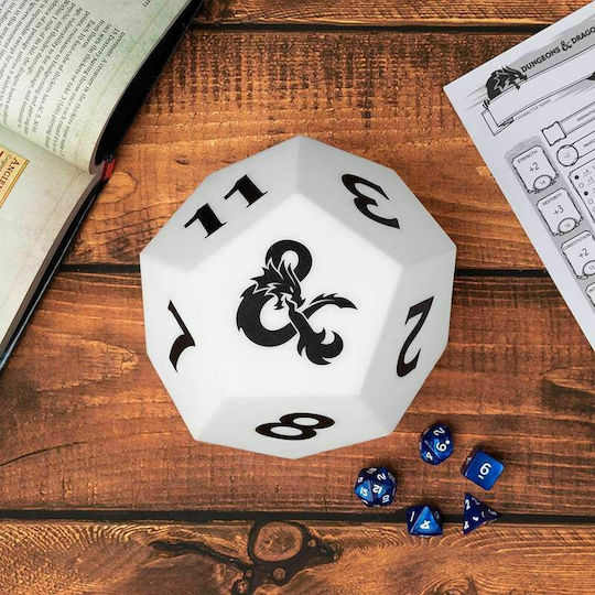 Paladone Детско Декоративно Осветление Dungeons & Dragons с Промяна на Цветовете Бял 12x12см