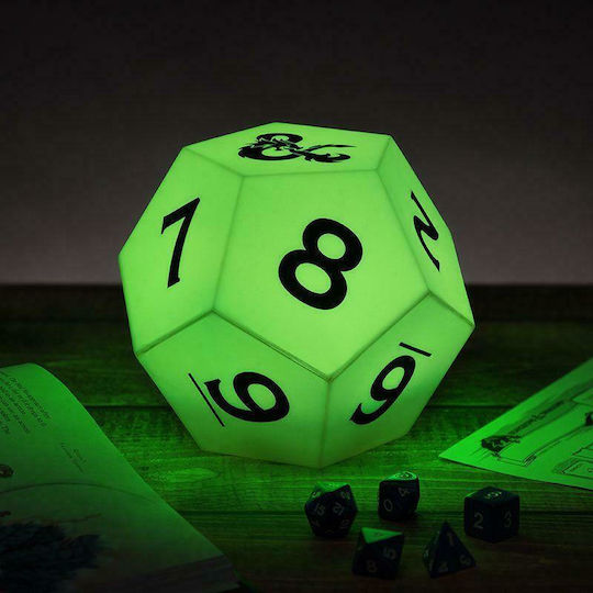 Paladone Детско Декоративно Осветление Dungeons & Dragons с Промяна на Цветовете Бял 12x12см