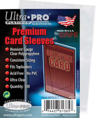 Ultra Pro Deck Protector Premium Sleeves Accesorii pentru Jocuri de Cărți de Schimb 50x86mm 100 bucăți Transparent 81385