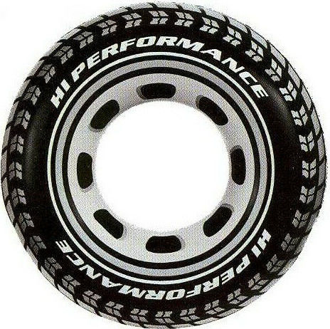 Intex Детски Плувен Кръг Giant Tire с Диаметър 91см. от 0 Години Черен