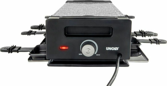 Unold Tischplatte Elektrogrill Raclette Glatte Platte 1200W mit einstellbarem Thermostat 38cmx19.5cmcm