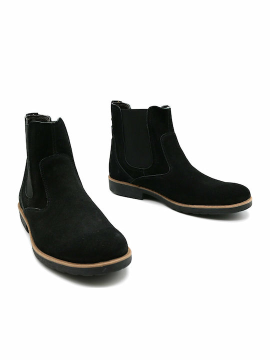 Wildleder Schwarz Chelsea Stiefeletten