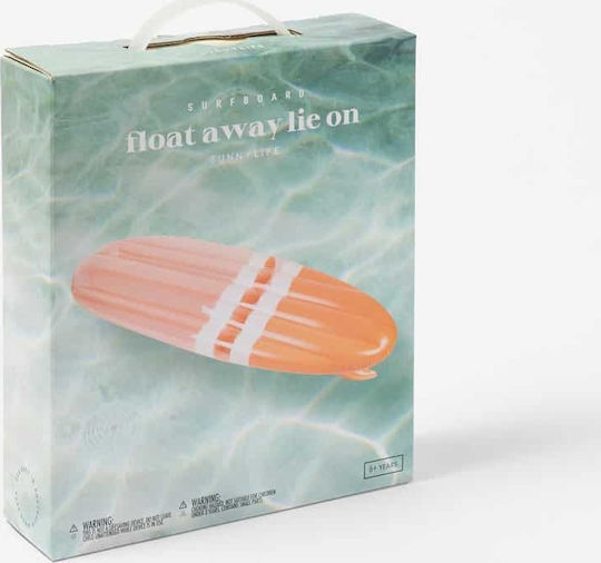 Sunnylife Inflatable Swimming Board 210x62x18cm Pink Surfboard