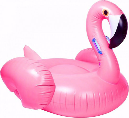 Φουσκωτό Ride On Θαλάσσης Flamingo με Χειρολαβές Ροζ 140x132cm