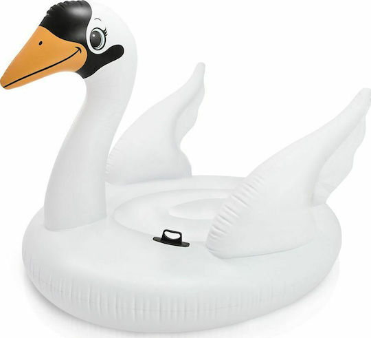 Intex Swan Ride On Kid's Inflatable Pool Ride On Swan with Handles White 130x102cm