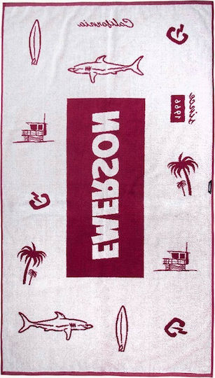 Emerson Beach Towel Cotton Burgundy 160x86cm.