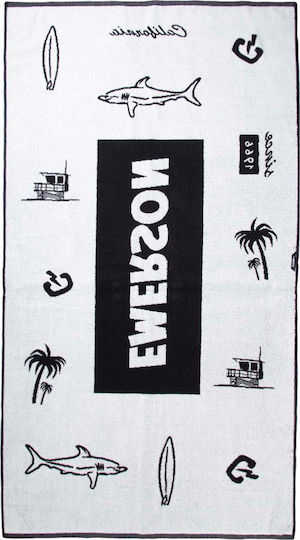 Emerson Beach Towel Cotton Black 160x86cm.