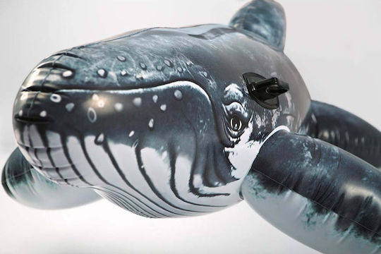 Intex Whale Kid's Inflatable Ride On with Handles Black 201x135cm