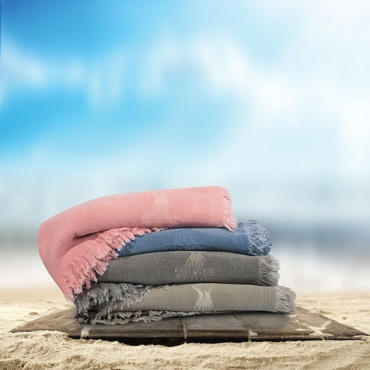 Greenwich Polo Club Beach Towel Coral with Fringes 170x90cm.