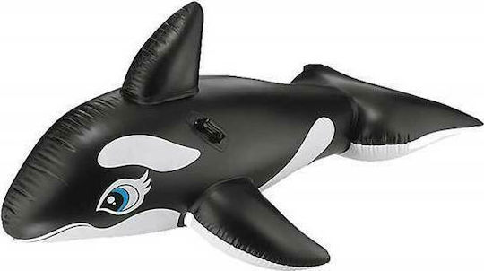 Intex Whale Детски Надуваем Езда На За Плаж С Дръжки Черен 193x119см