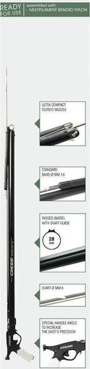 CressiSub Speargun With Rubber Comanche Rail 75cm