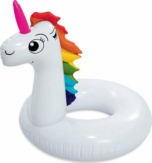 Bestway Aufblasbares für den Pool Einhorn mit Griffen Weiß 136cm