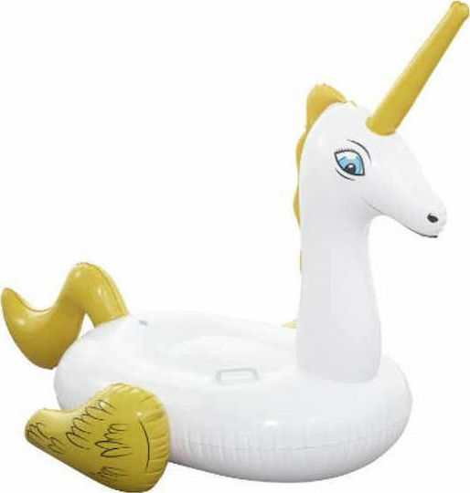 Bestway Παιδικό Φουσκωτό Ride On Θαλάσσης Unicorn Λευκό 165x145cm