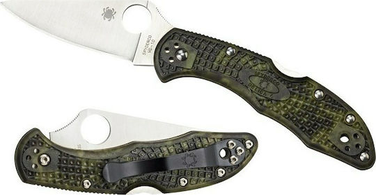 Spyderco Delica 4 Zome Σουγιάς Χακί σε Θήκη