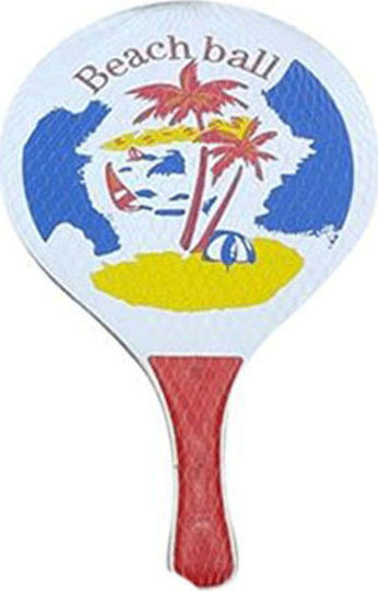 Summertiempo Kids Beach Rackets Set of 2 Kids Beach Rackets 37x24cm with 1 Ball