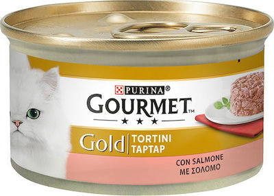 Purina Gourmet Gold Hrana umeda pentru pisici adulte in Poate cu Somon Hrană umedă pentru pisici cu probleme de tartru 85gr 1buc