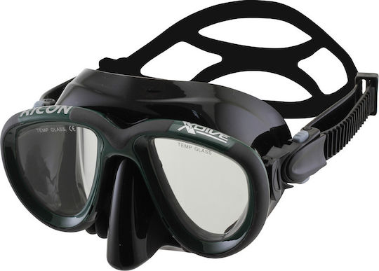 XDive Ricon Tauchmasken Silikon Schwarz