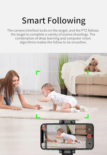 Following Face 360 Mobile Phone Stand with Face Detection in Black Colour
