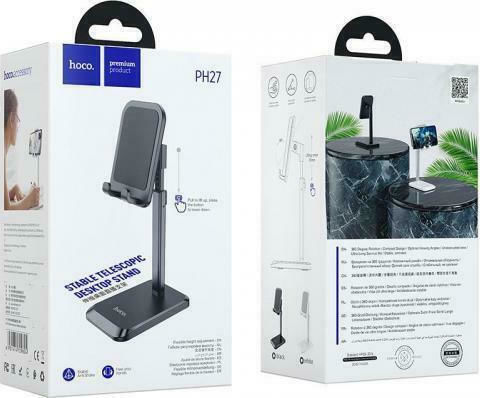 Hoco PH27 Stable Desk Stand for Mobile Phone in Black Colour