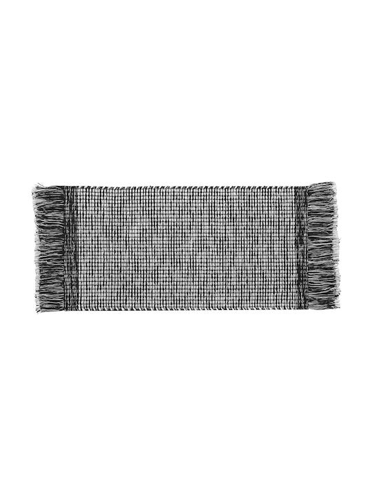 Kentia Fabian Rug Rectangular Cotton with Fringes 30 Black