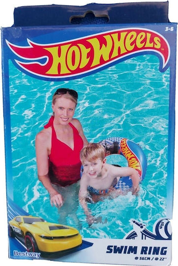 Bestway Kids' Swim Ring Hot Wheels with Diameter 51cm. for 3-6 Years Old