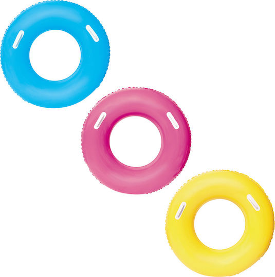 Bestway Kinder Schwimmring mit Griffen und Durchmesser 91cm. ab 3 Jahren Fuchsie 15519