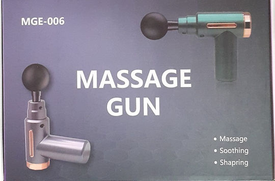 Factory Muscle Massager Fascial Gun MGE-006 20W Πιστόλι Μασάζ για τα Πόδια, το Σώμα & τα Χέρια με Δόνηση Black / Gold