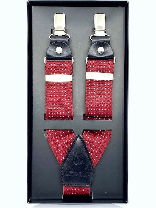 Legend Accessories Polka Dots Тиранти Отпечатани Червени
