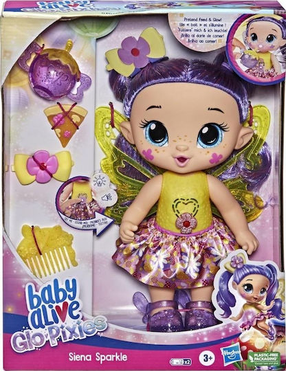 Hasbro Комплект за бебешки кукли Glo Pixies Siena Sparkle за 3+ Години