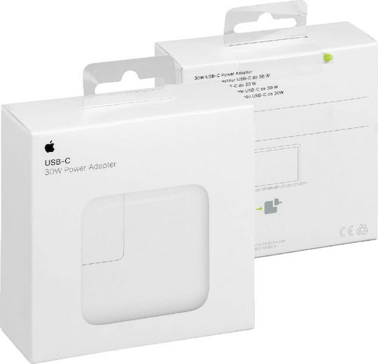 Apple USB-C Φορτιστής Laptop 30W για Apple χωρίς Καλώδιο Τροφοδοσίας