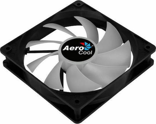Aerocool Frost 12 FRGB Корпусен вентилатор 120мм с връзка 3-Pin / 4-пинов молекс 1бр Черен