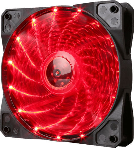 Marvo FN10 Case Fan 120mm (1200rpm / 53.2cfm) με Κόκκινο Φωτισμό και Σύνδεση 3-Pin / 4-Pin Molex Κόκκινο