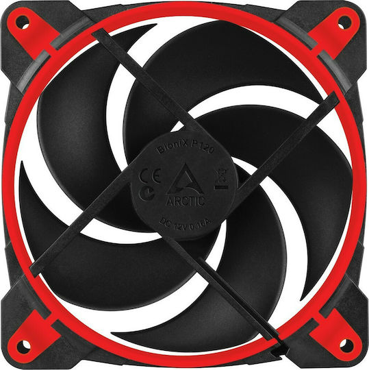 Arctic Bionix P120 Case Fan (2100rpm / 67.56cfm) Without LED Lighting And Connection 4-Pin Molex / 4-Pin PWM Red